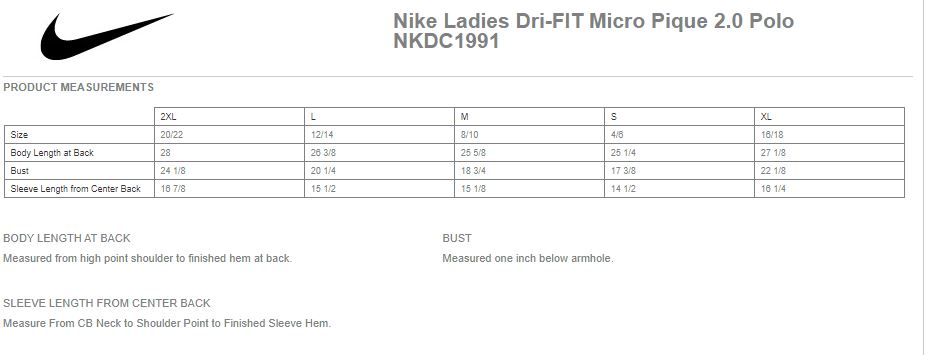 Nike Golf NKDC1991 Ladies Dri-FIT Micro 2.0 Pique Polo Shirts