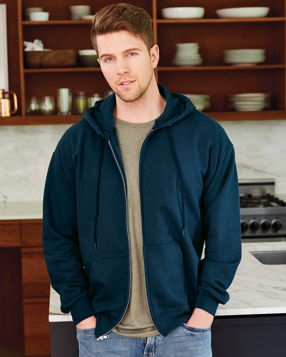 Hanes hoodie zip discount up