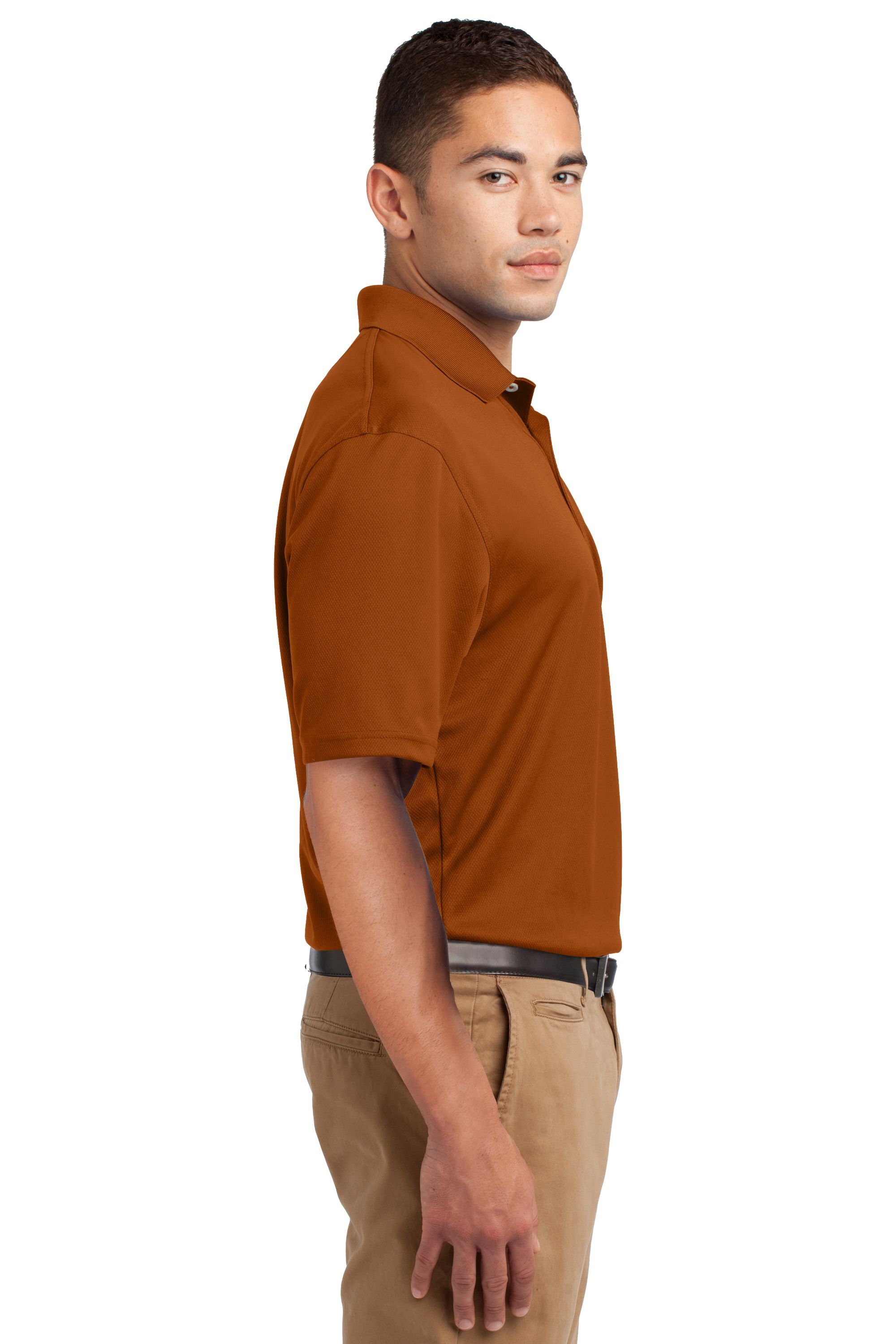 Sport-Tek Men's Flat Knit Collar Dri-Mesh Polo Shirt