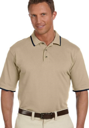 Harriton Men's Ringspun Cotton Pique Polo