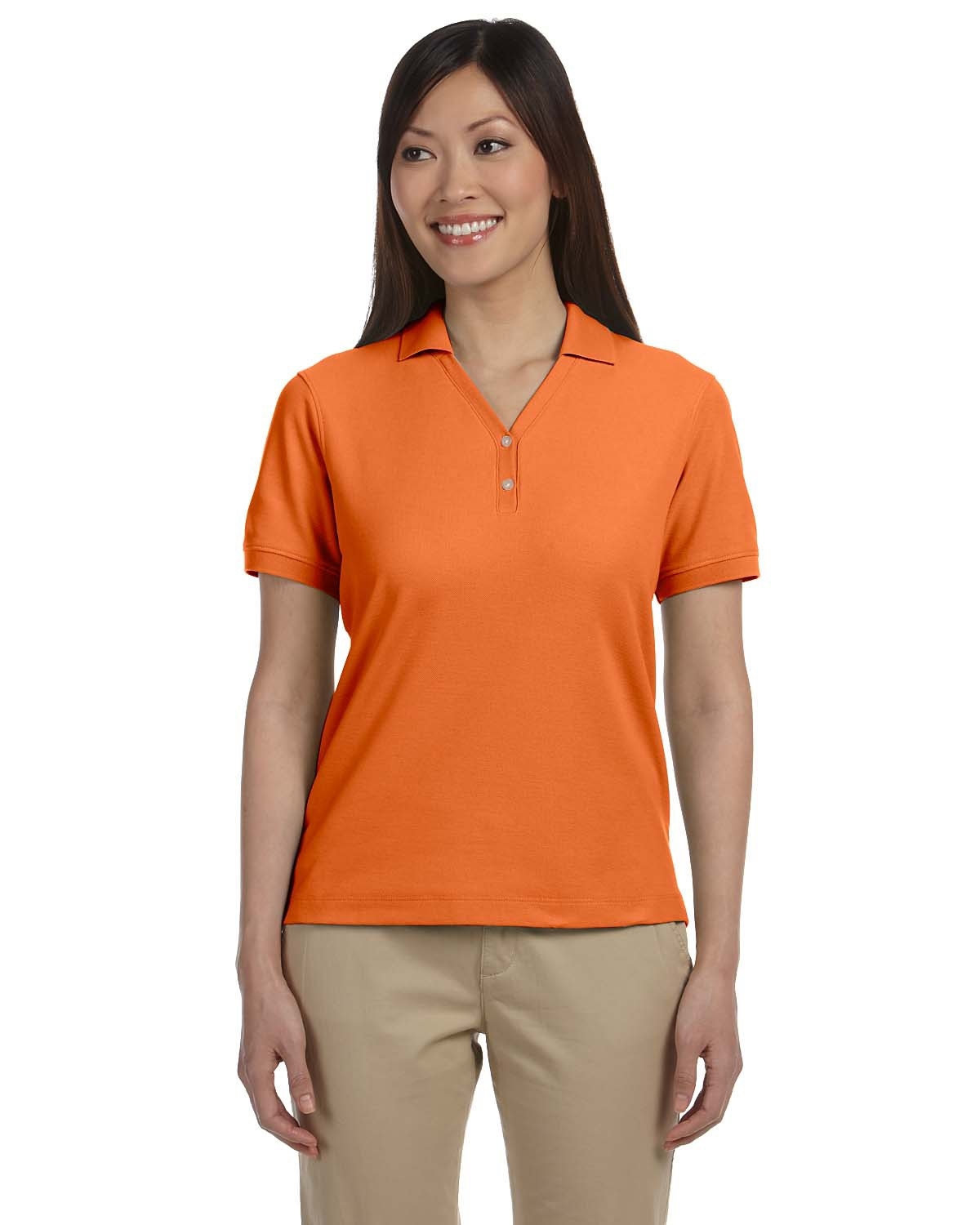 Shop Womens Solid Short-Sleeve Pique Polo - Cleveland Browns at