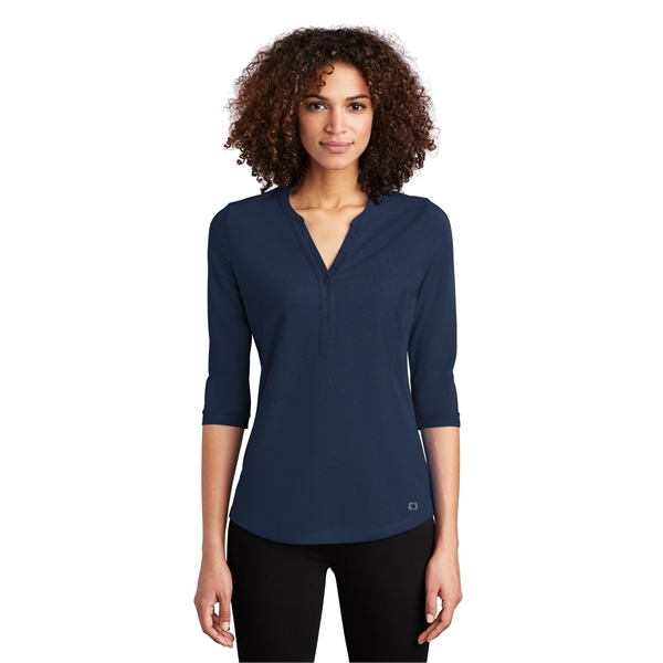 SanMar OGIO Ladies Jewel Henley 3/4 Sleeve Shirt