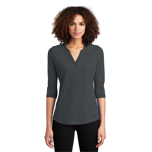 SanMar OGIO Ladies Jewel Henley 3/4 Sleeve Shirt